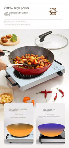 Intelligent electric ceramic stove new explosion of multifunctional picking pot household light wave oven induction cooker