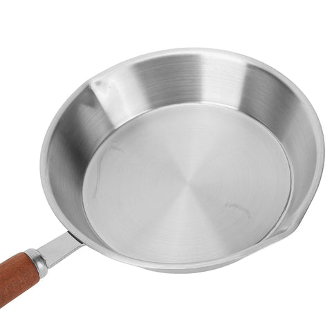 12cm/16cm Stainless Steel Frying Pan Non Stick Egg Pan Fry Pan for Household Restaurant Induction Cooker Pan