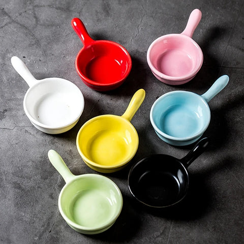 1Pcs Super Cute Ceramic Sauce Dish Mini Tray Small Plate Side Seasoning Dish Condiment Dishes Sushi Soy Snack Dipping Home Bowl