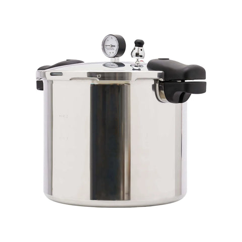 23 Quart Pressure Canner and Cooker with Pressure Gauge 10PSI Explosion Proof Safety Valve Extra-Large Size