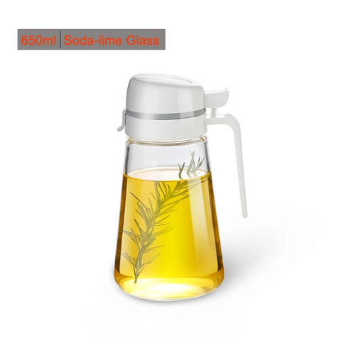 Olive Oil Dispenser Bottle,Auto Flip Oil Bottle, Kitchen Glass Container for Soy Sauce,Coffee Syrup-Cooking Oil Spray, Leakproof