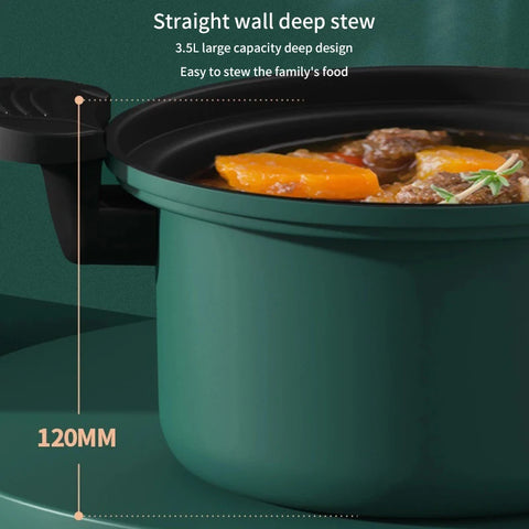 Pressure Cooker Compatible 3.5L Large-Capacity Low-Temperature Cooking Rice Stone Electric Multi Purpose Soup Pressure Cooker