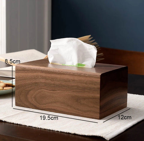 Wooden Tissue Box Rectangular Napkin Paper Towel Holder Car Tissue Holders Home Desktop Extractable Type Napkin Toilet Paper Box