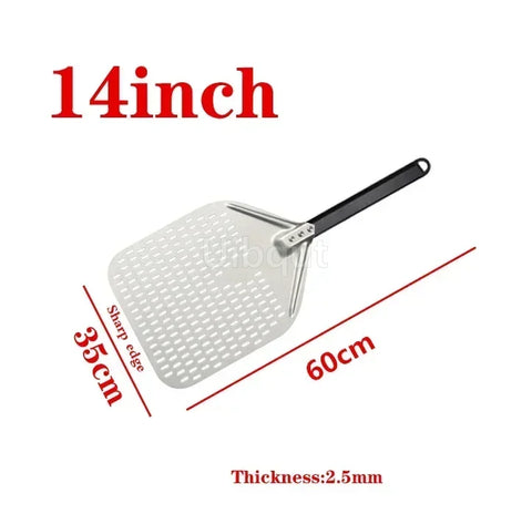 12 14 inch Big long Aluminum Pizza Shovel Peel With Long Handle Accessorie Pizza Paddle Spatula Nonstick Round Pan Baking turner