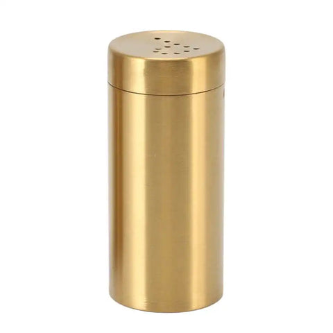 2Pcs Gold Spice Jar Stainless Steel Rustproof Screw Open Top Seasoning Shaker Bottle for Salt Sugar Pepper Paprika Spice shaker