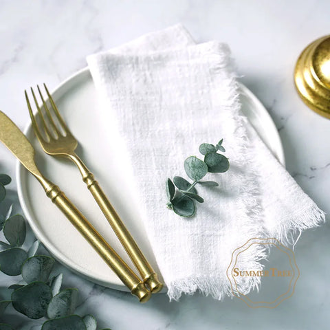 10pcs Napkins 41x41cm Cotton Cloth Gauze Retro Burr Rustic Towel Dining Place Mats Wedding Party Linen Fabric Table Decoration