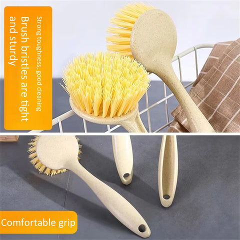 3/1pcs Kitchen Cleaning Brush Long Handle Pan Pot Brush Multifunctional Plate Bowl Dish Washing Brushes Stain Removal Tools