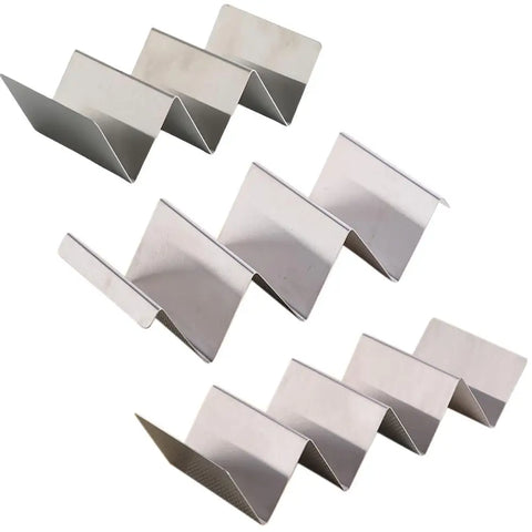 Taco Holder Stand Stainless Steel Taco Holders Wavy Tortilla Serving Tray Plates Stand Home Kitchen Tools