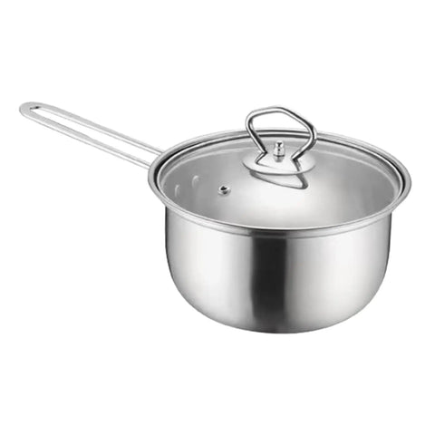 Milk Pot Multifunction Pot Saucepan with Lid Soup Pan Stainless Steel Pot Stockpot for Cafe Kitchen Home Restaurant Sauce