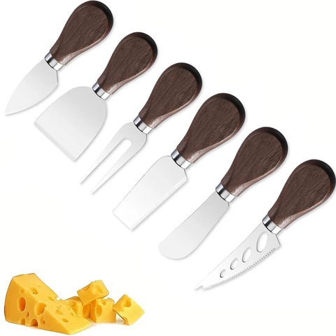 6-Piece Cheese Knives Set for Charcuterie Boards and Cutlery Stainless Steel Cheese Knife Set Collection kitchen Tools