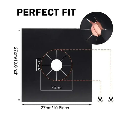 1/4Pcs Gas Stove Protector Cooker Lid Liner Cleaning Pad for Kitchen Pieces Reusable Boiler Hood Protectiv Cookware Accessories