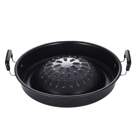 Camping Stove Grill Pan Picnic Round Indoor Outdoor 2in1 Cooking Meat Nonstick Roasting Pan Bbq Grill Pan Aluminum Grill Pan