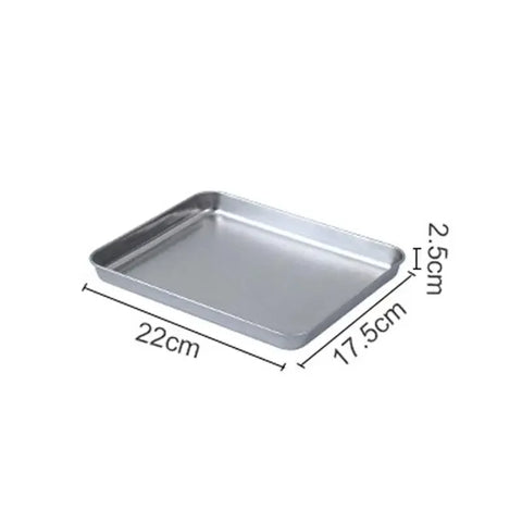 Stainless Steel Barbecue Tray Flat Chassis Multi Purpose Removable Cooling Rack Tray Set Kitchen Nonstick Cake Baking Pan