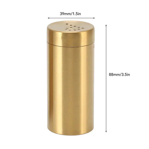 2Pcs Gold Spice Jar Stainless Steel Rustproof Screw Open Top Seasoning Shaker Bottle for Salt Sugar Pepper Paprika Spice shaker