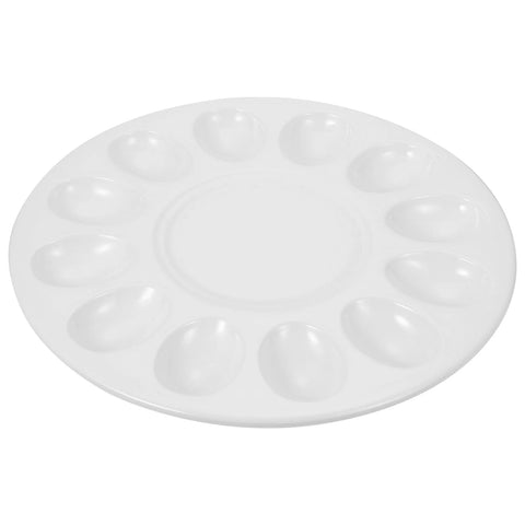 Ceramic Snail Platter Serving Tray Round Ruffle Egg Tray Deviled Egg Plate Escargot Snail Dish Soup Spoons Ceramic