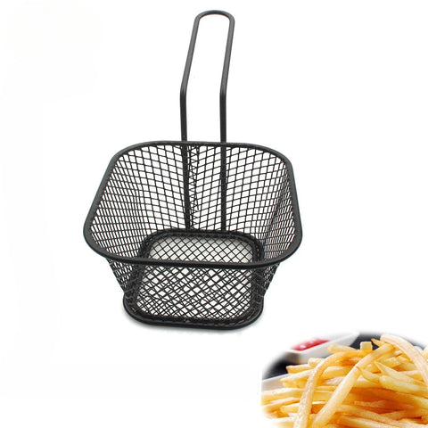 1/2/8Pcs Stainless Steel French Fries Basket Mesh Kitchen Frying Tools Colander Mini Chips Fryer Cooking Frying Basket Strainer