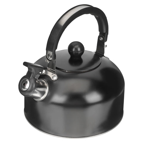 Tea Kettle with Infuser Whistle Whistles Electric Stovetop Teapot Handle Black Travel