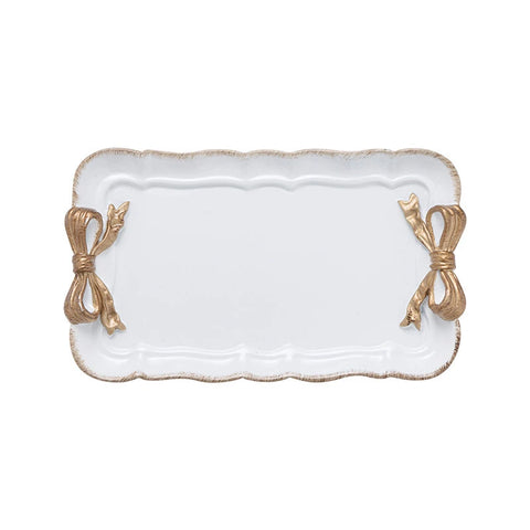 1PC Nordic Bow Tray Cosmetic Fruit Dessert Sundries Storage Plate Cake Snack Tray Home Decorative Dish